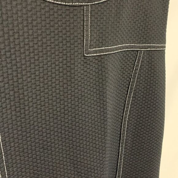 Pure Amici Black Textured White Stitching Sleeveless Sheath Mini Dress Size XS - Picture 6 of 12